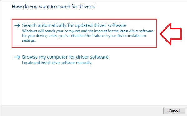 Automatic Search for Driver Update